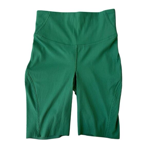 Lululemon Base Pace High-Rise Biker Short 8" *Ribbed Nulux Everglade Green Sz 2 - Picture 1 of 8